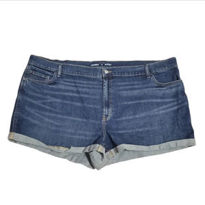 NWOT Old Navy Women's Mid-Rise Boyfriend Denim Shorts 26 Plus